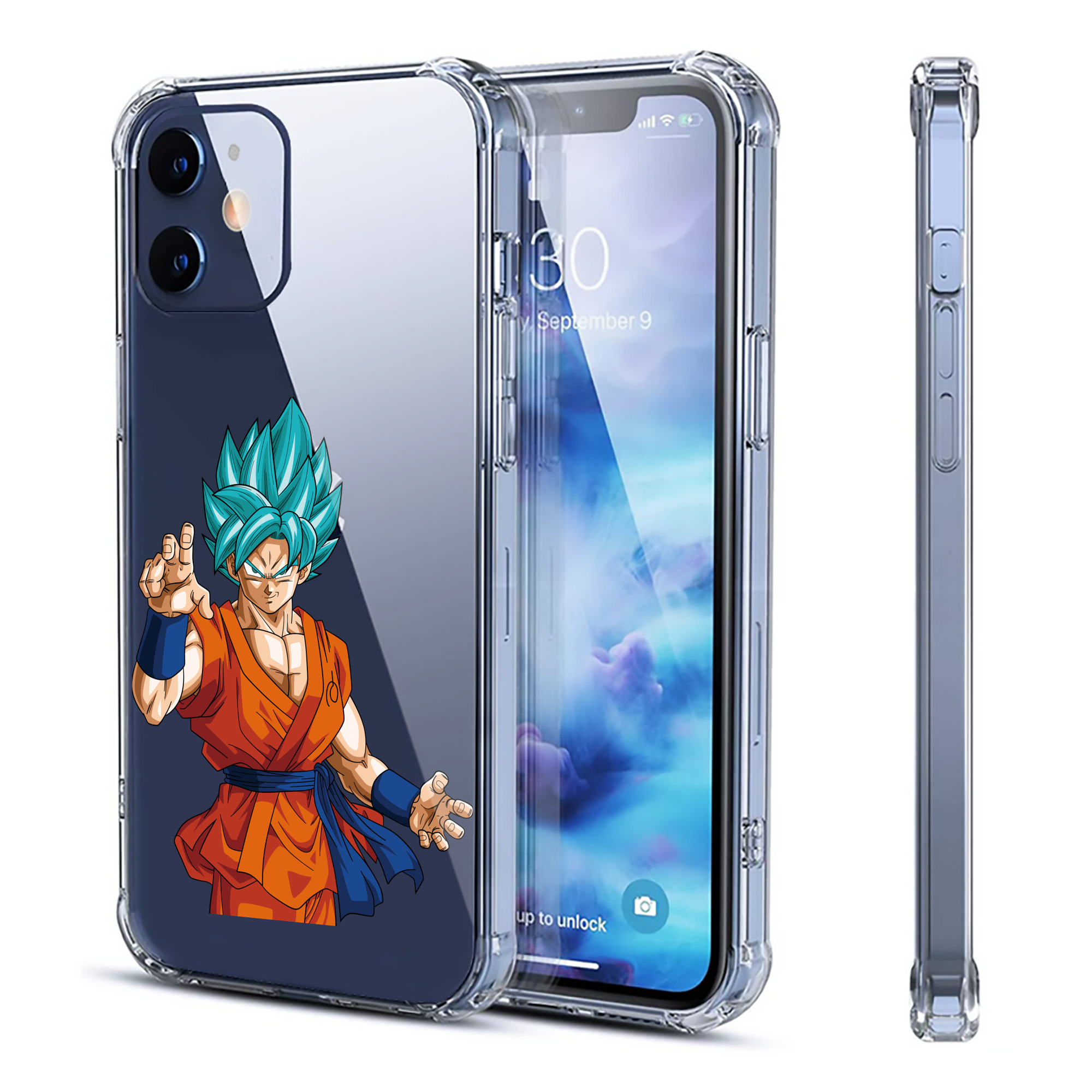 （画像用） ドラゴンボール 孫悟空（そん ごくう）Son Goku カカロット DRAGON BALL Kakarotto 【iPhone 12シリーズ対応】透明スマホケース（クリアソフトケース）